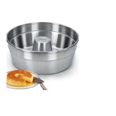 Imagem de Kit Com 3 Forma Assadeira Polida Para Pudim Forma Cone Canudo Tamanhos