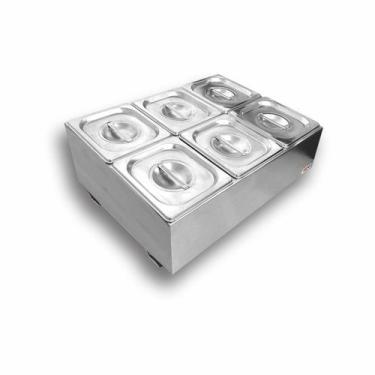 Imagem de Condimentadora Central Refrigerada 6 cubas ZPCNR06 Inox - Zepper