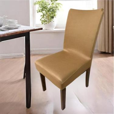 Imagem de Kit 4 Capa Para Cadeiras Jantar Malha Com Elástico  - MC Decorações,  