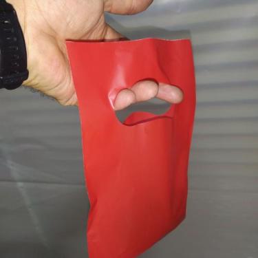Imagem de 25 Sacolas Plásticas 20x30 -1º linha alta densidade  Boca triste -  tr