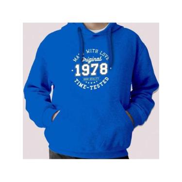 Imagem de Moletom Casaco Original 1978 Blusa Canguru AL7 Store, Azul, G