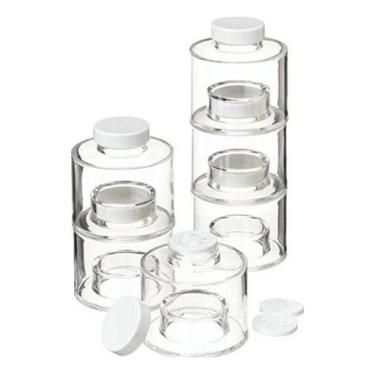 Imagem de Organizador de Condimentos Empilhável - Kit com 6 Recipientes para Tem