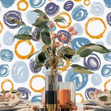 Imagem de Papel De Parede Adesivo Abstrato Bolinhas N017037 0,58X3M - Adesivo BR