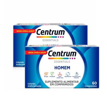 Imagem de Kit 2 Centrum Essentials Homem 60 Comprimidos Revestidos
