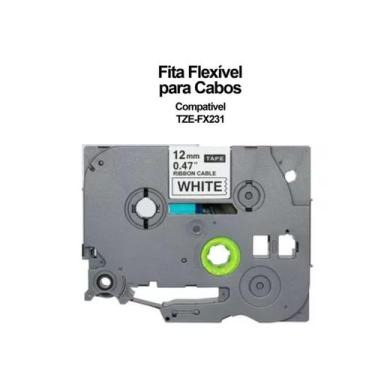 Imagem de Fita para Fios Tze-FX 231 Compatível P/ Rotulador Brother - Masterprin