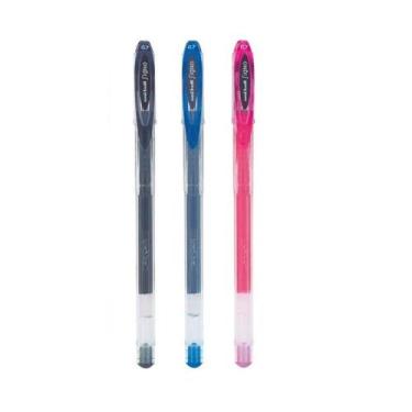 Imagem de Kit 03 Canetas Gel Uni Ball Signo Neo 0.7mm  Ponta Fina Um-120 Escrita