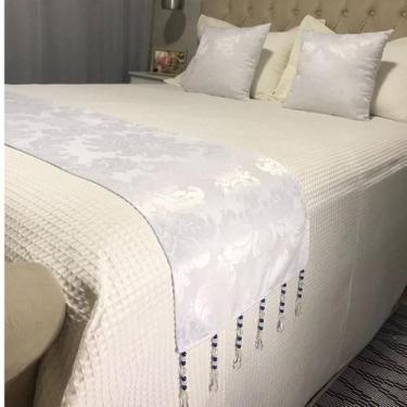 Imagem de Peseira Casal/Queen Com Pedraria Jacquard 2 Capas Almofadas - INGRID B