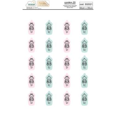 Imagem de Adesivos em Vinil Chá Revelação Bebê Decoucria, Modelo 07