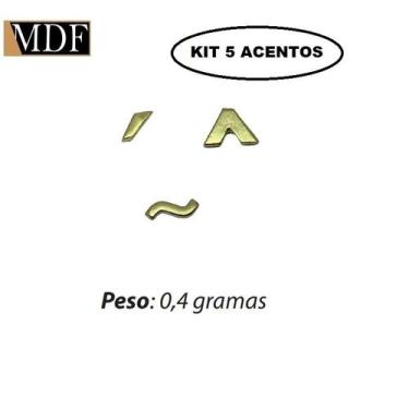 Imagem de Kit 5 Acentos para Artesanato Apliques Zamac Dourado - ATACADÃO DO ART