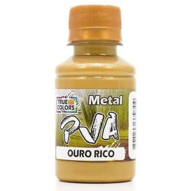 Imagem de Tinta PVA Metal True Colors 100ml - Cores Metálicas, 7992 OURO RICO