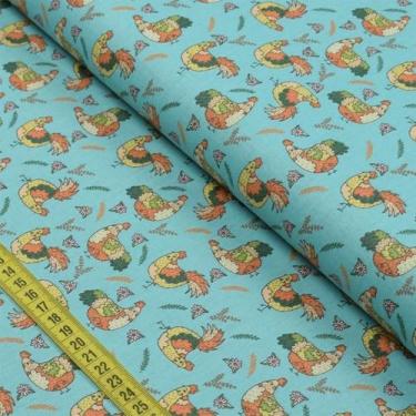 Imagem de Tecido Estampado para Patchwork - Galinhas Com Pintinhas 2 (0,50x1,40)