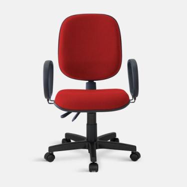 Imagem de Cadeira Diretor Turim Giratória Back com Braços Vermelha - Flex Cadeir