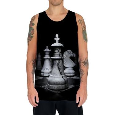 Imagem de Camiseta Regata Jogo Tabuleiro Xadrez Rei Torre Rainha HD 6 - Enjoy Sh