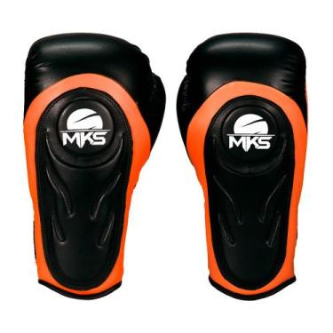Imagem de Luva de Boxe MKS Contender Neo, Preto, Laranja, 12 Oz