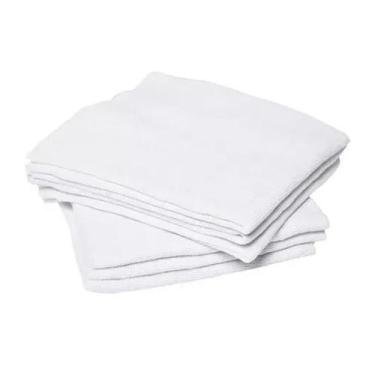 Imagem de 5un Pano de chão saco duplo alvejado grande 46x83cm branco