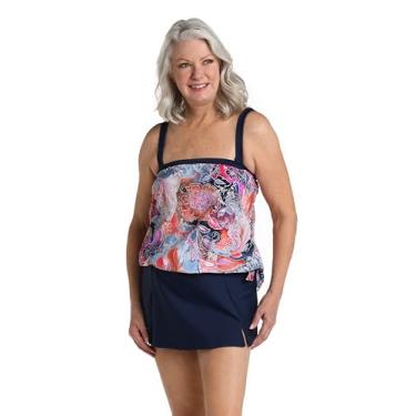 Imagem de Maxine Of Hollywood Tanquíni bandeau feminino, Multi//Whirlwind Paisley, 20