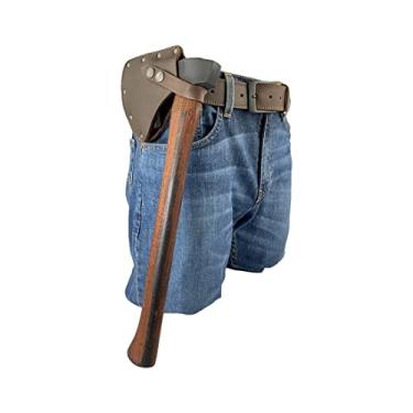 Imagem de Hide & Drink, Bainha de couro ajustável para machado, capa protetora, manga com lâmina, acessórios de acampamento, lenhador essencial para trabalho ao ar livre, feito à mão - marrom Bourbon