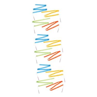 Imagem de Happyyami peças de fita de dança para crianças, bastões giratórios para varas dançantes, fitas rítmicas, varinhas giratórias, varinhas de ginástica, flâmulas de dança, fitas de dança, adoração