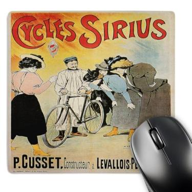 Imagem de 3dRose Mouse pad 20 x 20 x 0,63 cm, pôster publicitário Cycles Sirius French Bicycle (mp_153202_1)