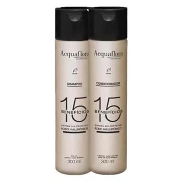 Imagem de Kit Acquaflora Shampoo e Condicionador, 300ml (15 Benefícios)