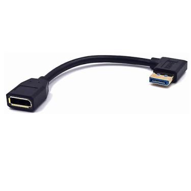 Imagem de Kework Cabo de extensão DisplayPort 8K de 5,9 polegadas, ângulo direito de 90 graus DP 1.4 versão macho para DP 1.4 versão fêmea cabo extensor, suporta 8K @ 60Hz e 4K@ 144Hz
