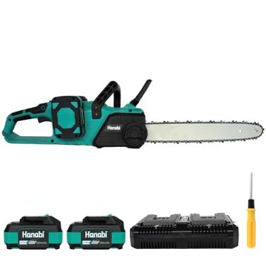 Imagem de Motoserra Eletrica Brusheless 40v 16 polegadas com 2 baterias 4.0mAh 6000 rpm Hanabi Hanabi
