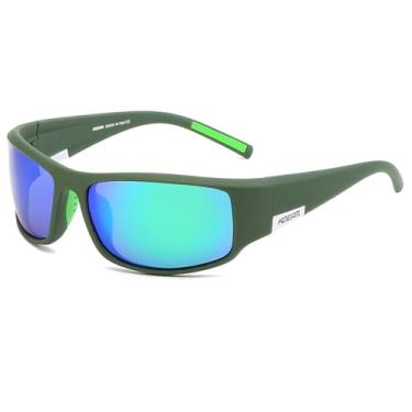 Imagem de KDEAM Óculos para homens óculos de sol esportivos polarizados e UV400 TR90 armação inquebrável lentes antirreflexo óculos novos (C2)