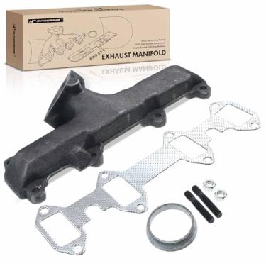 Imagem de A-Premium Coletor de escape do motor esquerdo com junta e porcas e pinos - 8Cyl 5.9L 6.4L - Compatível com Ford - F,M Class - F-100 F-150 F-250 F-350 1975-1976, M-400 1973, M-450 1974