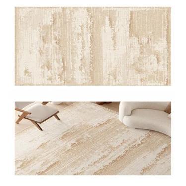 Imagem de Tapete Bege Abstrato Creme Sala de Estar Tapetes Decorativos de Luxo Tamanho Grande Tapete Fácil de Limpar Sofá Quarto Tapetes, AX044,3,J,200X200CM