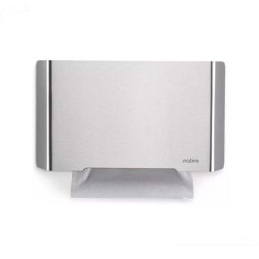 Imagem de Suporte Dispenser Porta Papel Toalha Para Cozinha Banheiro De Inox Cor Escovado Linha Nobre Select Premium