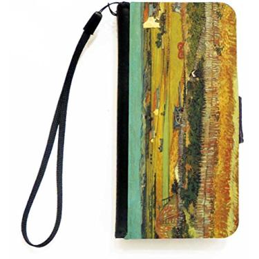Imagem de Rikki Knight Capa carteira flip com aba magnética para iPhone 5c da Van Gogh com design de colheita