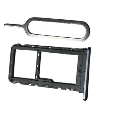 Imagem de zhxchzhi Bandeja de cartão SIM OEM Suporte para cartão SD Slot + pino compatível com Nokia G60 5G TA-1479 Peças pretas