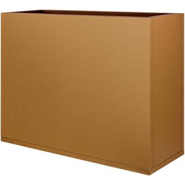 Imagem de Meyoppm Caixa de vaso de aço Corten 91,4 x 30,5 x 71,1 cm, retangular de metal interno e externo, vaso de aço resistente para uso comercial e residencial