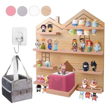 Imagem de Prateleira Tonie grande para Toniebox – Armazenamento Toniebox para todos os seus acessórios Tonie, personagens toniebox e bonecos toniebox, coleção de exibição, prateleira Tonie (Natural)