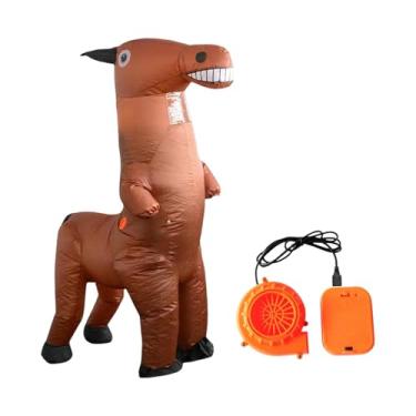 Imagem de Vaveren Fantasia inflável de cavalos de roupa fofa fantasia de animal para desempenho de palco