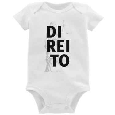 Imagem de Body Bebê Direito Estudante - Foca na Moda, Branco, P