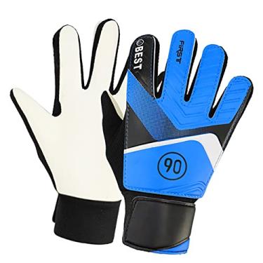Imagem de Crianças 2pcs Anti -colisionário Luvas de Goleiro Com Fivela Ajustável, Luvas de Futebol Respiráveis ​​para Meninos e Meninas, Látex e PU Material de Cor (6#)