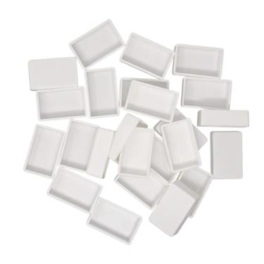 Imagem de oshhni 30 peças vazias de tinta Bandes Recipientes Caixas de Paletas de Cores de Água para Pintura Pintura Pintura de Óleos Diy Paleta Crianças, Branco
