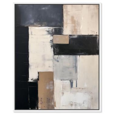 Imagem de Art Remedy Boho moderno em tela Cosmic Abyss II, moldura branca, 61 cm x 76 cm