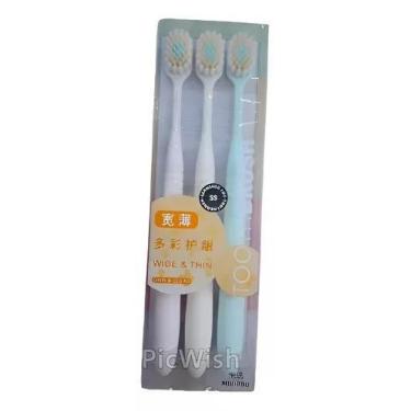 Imagem de Escova De Dentes Toothbrushes Grinclear  Kit 3 Unidades - wide & thin,