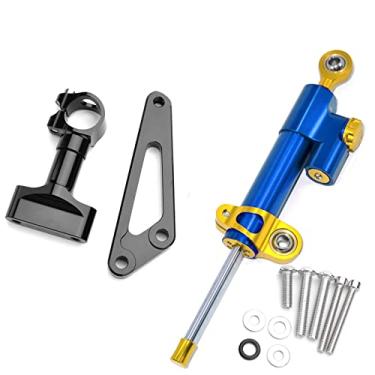 Imagem de HEPUP Direção de amortecedor de motocicleta para CB600F Hornet CB 600 F Controle de segurança estabilizador com suporte de montagem (modelo 8)