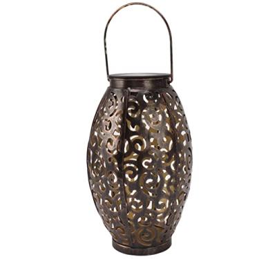 Imagem de Lanterna Solar Pendurada Luz Decorativa Ao Ar Livre, Liderado por Nuvens Auspiciosas Com Energia Solar, Com Painel Solar para Decoração de Pátio de Jardim