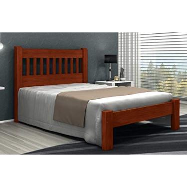 Imagem de Cama Queen Size Pérola de Madeira Maciça Tauari - Cor Castanho