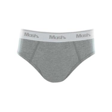 Imagem de Cueca Slip Infantil Mash Confortável Reforçada, Cinza Claro, M