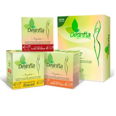 Imagem de Kit chá desinfla tradicional 60 sachês + sabores 30 sachês - 90 sachês