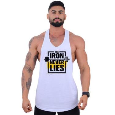 Imagem de Regata Super Cavada Masculina MXD Conceito The Iron Never Lies, Branco