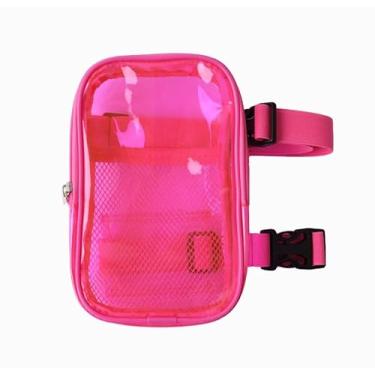 Imagem de Bolsa para coxas | Arnês de perna | Bolsa de cintura | Bolsa de carnaval colorida transparente para caminhadas e viagens | Pochete com alças ajustáveis e fivelas | Design conversível 4 em 1 |