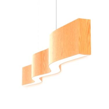Imagem de Lustre Madeira Retangular Linear LED Integrado 98cm -SNK 01 - TAUARI BF