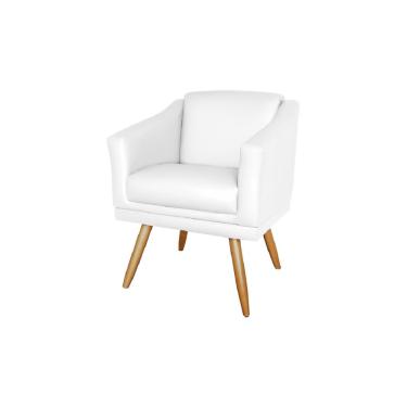 Imagem de Poltrona Decorativa San Diego Sala Recepção Escritório Branco