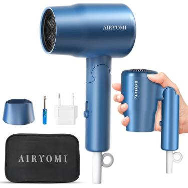 Imagem de Secador de cabelo AIRYOMI Portable Travel 1875W Dual Voltage Blue